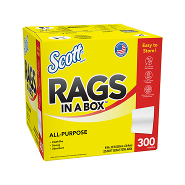 Rags In A Box - White Shop Towels